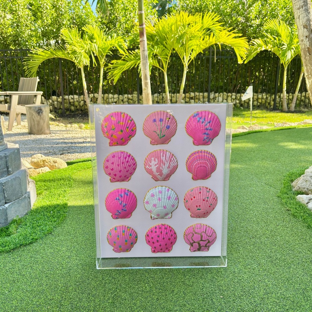 Blush Tides She Shells Art hand-painted Seashell Art
